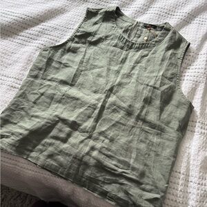 NWOT 100% Linen Quince Tank Top